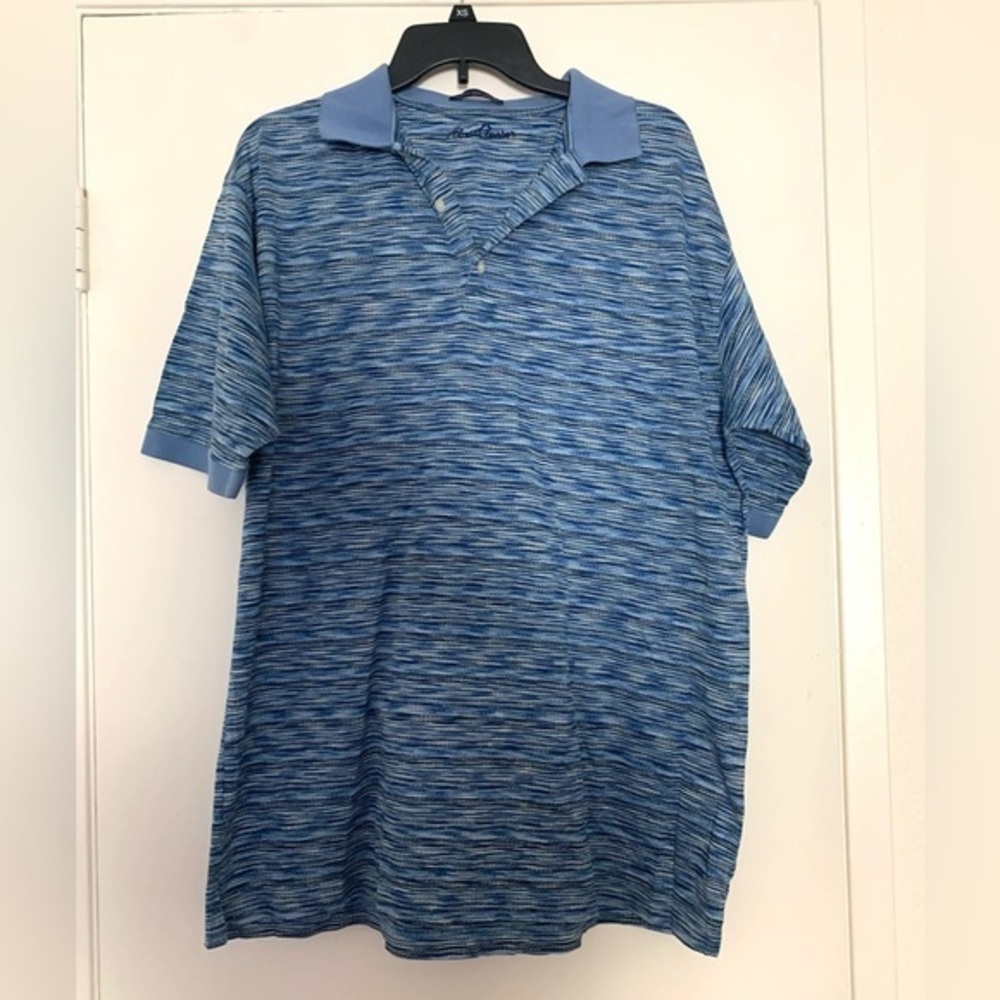 Robert Graham Mercerised Cotton Polo Shirt Heater Blue